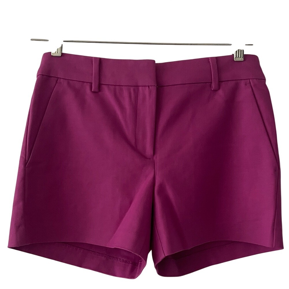 LOFT High Waist Tailored Shorts in Magenta